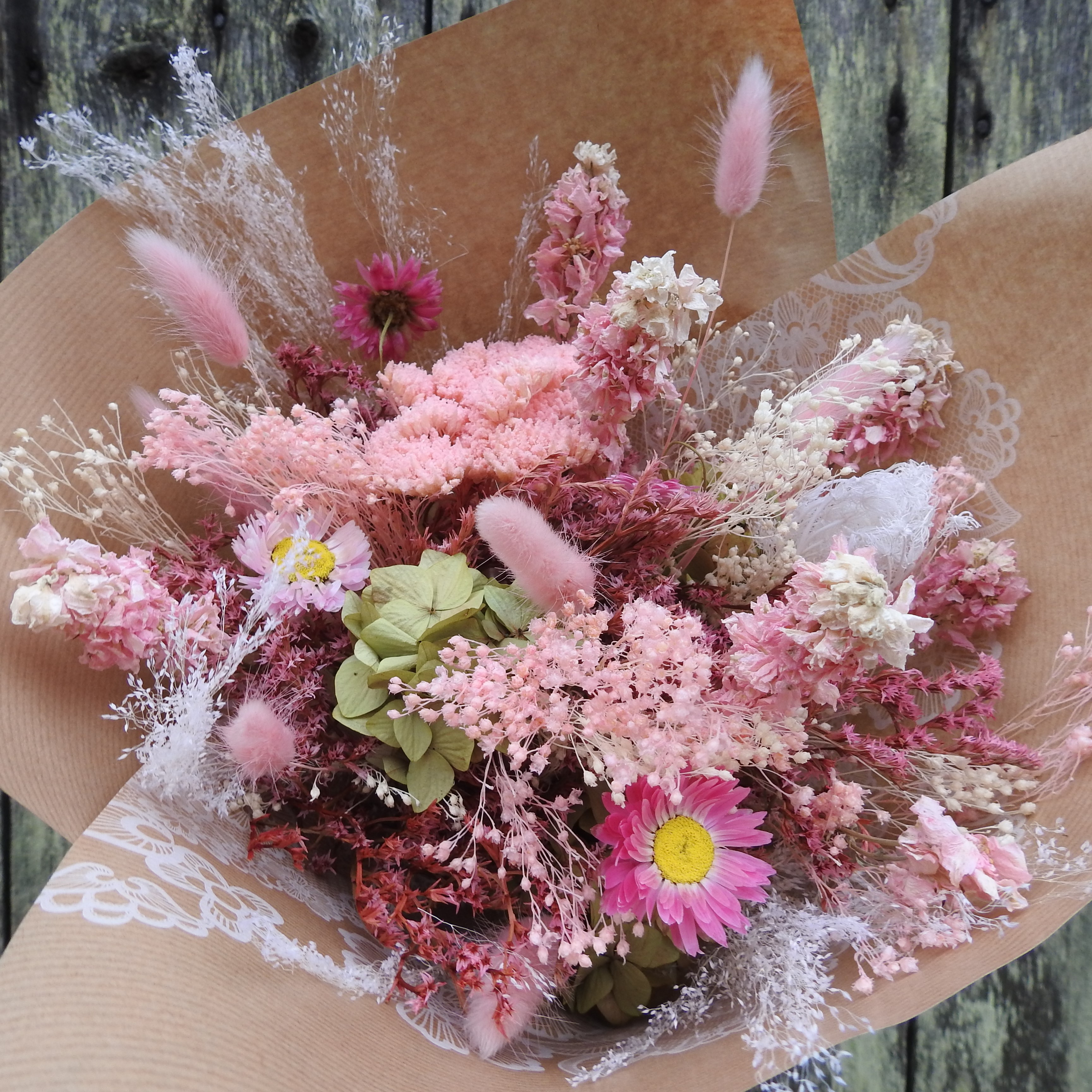Bouquet de fleurs séchées - Prune | Ultra Violette Artisan Fleuriste |  Morlaix | Finistère