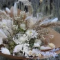 Couronne en fleurs séchées - neige