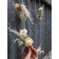 Guirlande de mini-bouquets en fleurs séchées. Coloris au choix Couleur : Blanc